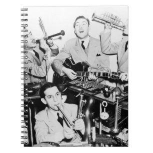 The boys in the bandvintage, music, band, retro, s notebook