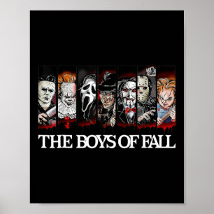 The Boys Of Fall Vintage Scary Horror Movie Hallow Poster