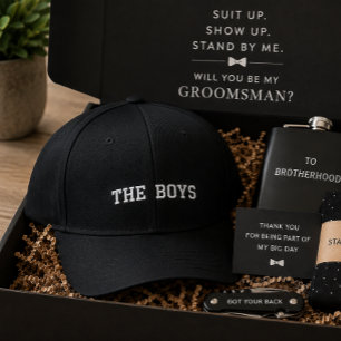 'The Boys' Wedding Cool Photographs Bachelor Party Embroidered Baseball Cap