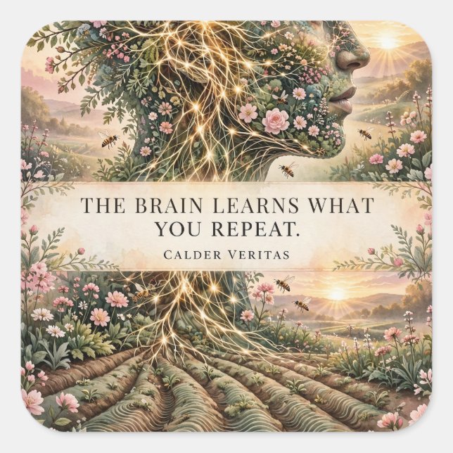 The Brain Learns What You Repeat Sticker (Front)
