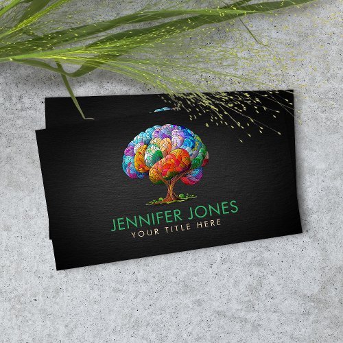 The Brain Tree Colorful Mosaic  Business Card