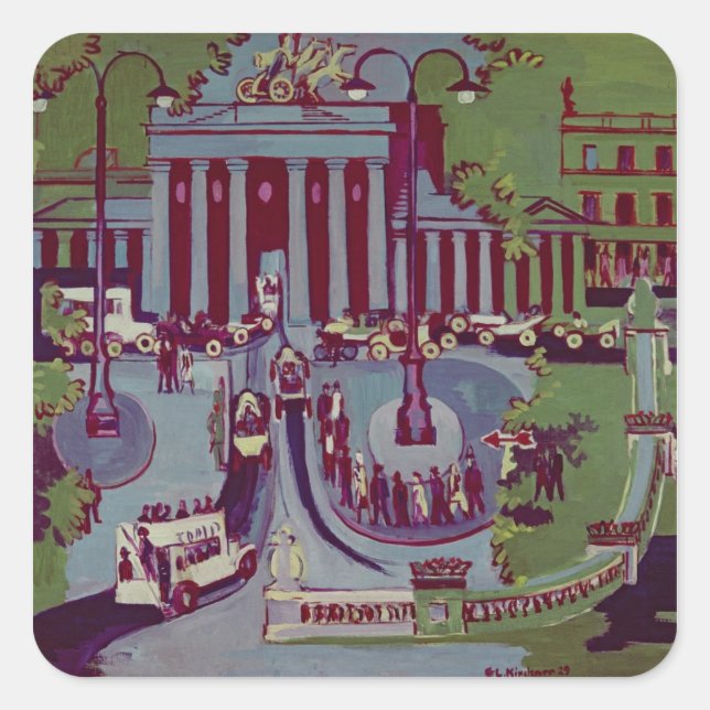 The Brandenburg Gate, Berlin, 1929 Square Sticker (Front)