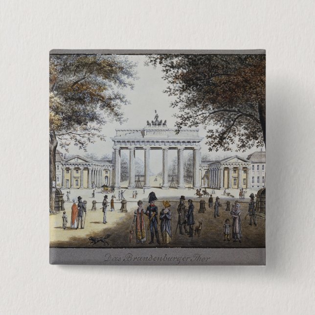 The Brandenburg Gate, Berlin Pinback Button (Front)