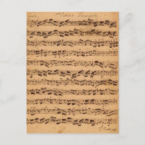 The Brandenburger Concertos No5 D_Dur 1721 Postcard
