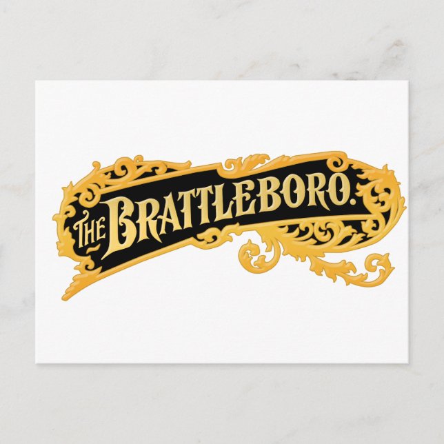 "The Brattleboro" Logo From An Old Organ Postcard (Front)