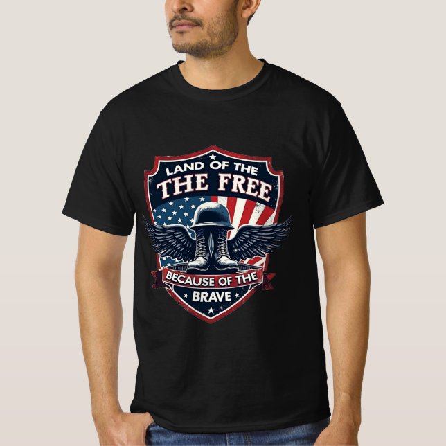 the Brave Vintage Military  T-Shirt (Front)