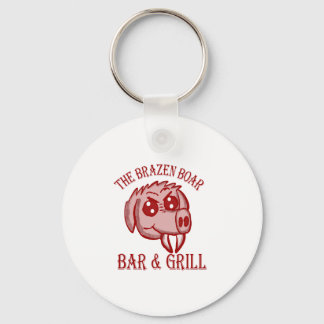 The Brazen Boar Bar and Grill Keychain