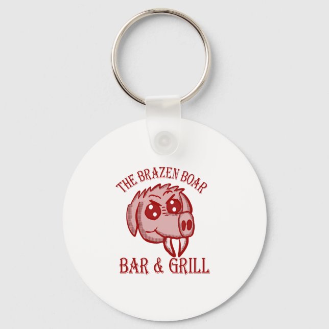 The Brazen Boar Bar and Grill Keychain (Front)