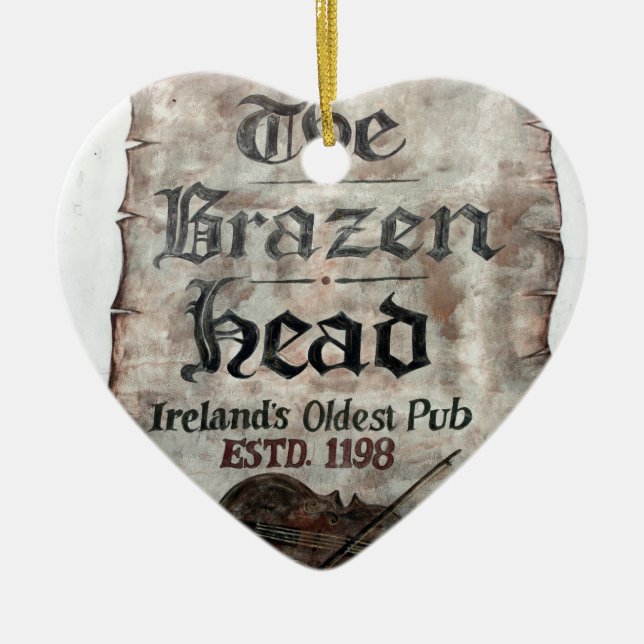 The Brazen Head pub, Dublin, Ireland Ceramic Ornament (Front)