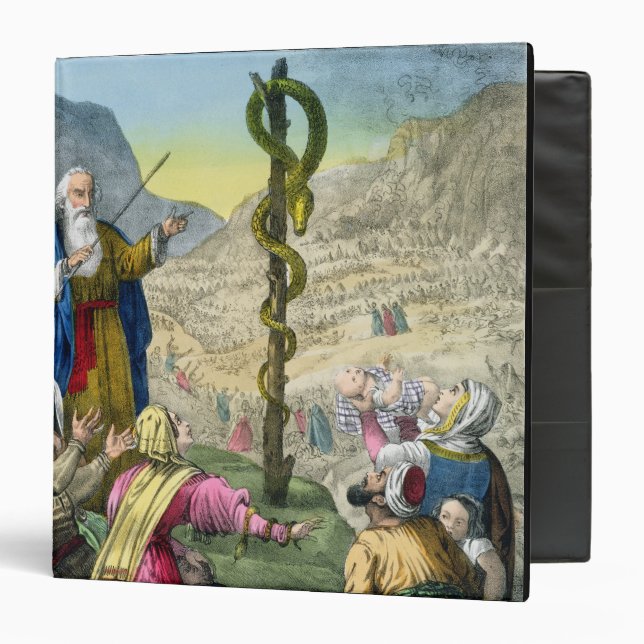 The Brazen Serpent, from a bible printed by Edward Binder (Front/Inside)