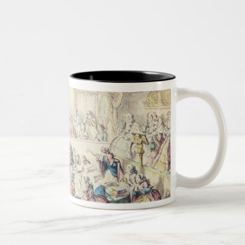 The Breach of Promise _ cartoon hand coloured etch Two_Tone Coffee Mug