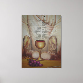 The Bread of Life: Holy Eucharist 2026 Calendar Canvas Print