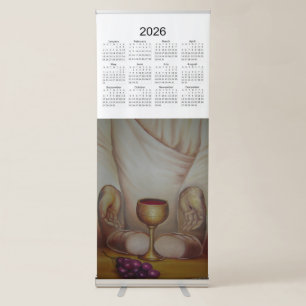 The Bread of Life: Holy Eucharist 2026 Calendar Retractable Banner
