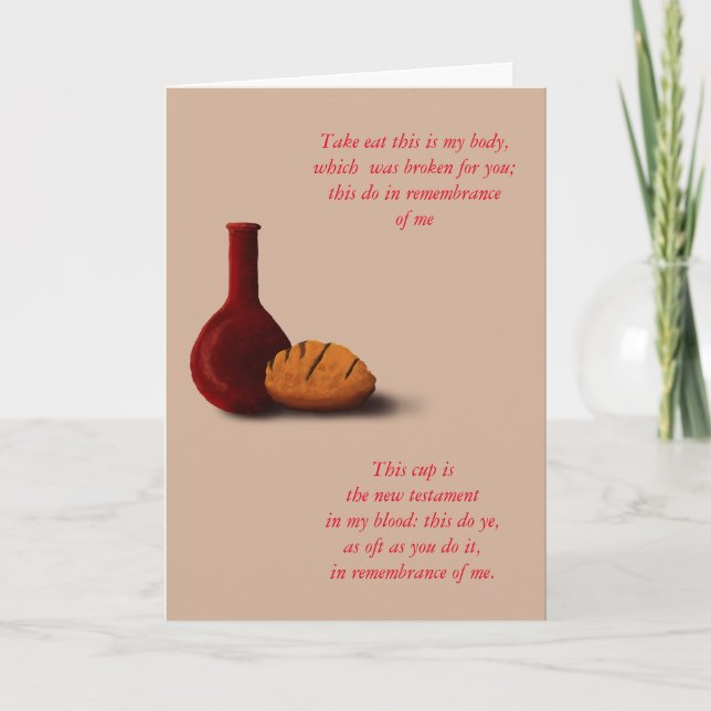 The Bread/wine Letterpress Thank You Card (Front)