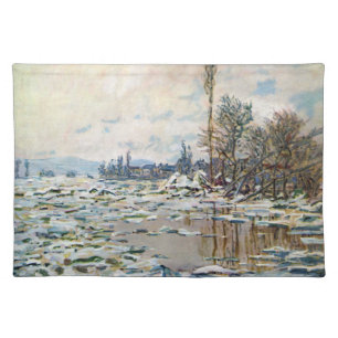 The Break Up of the Ice by Claude Monet Cloth Placemat