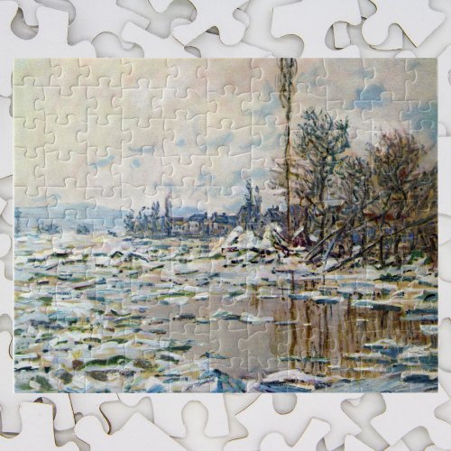 The Break Up of the Ice by Claude Monet Jigsaw Puzzle