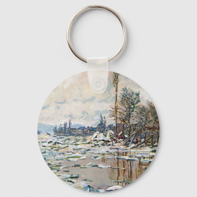 The Break Up of the Ice by Claude Monet Keychain (Front)