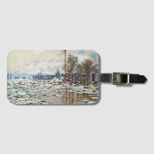 The Break Up of the Ice by Claude Monet Luggage Tag