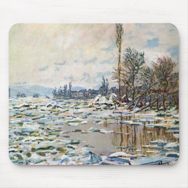The Break Up of the Ice by Claude Monet Mouse Pad (Front)