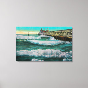 The Breakers and Pleasure PierLong Beach, CA Canvas Print