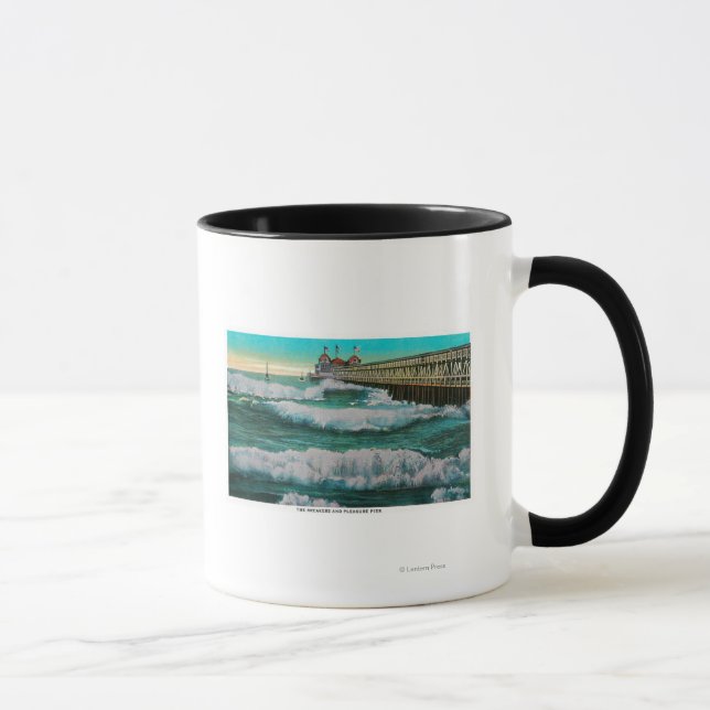 The Breakers and Pleasure PierLong Beach, CA Mug (Right)