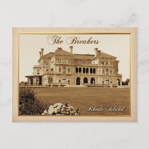 The Breakers Mansion in Newport Rhode Island Postcard