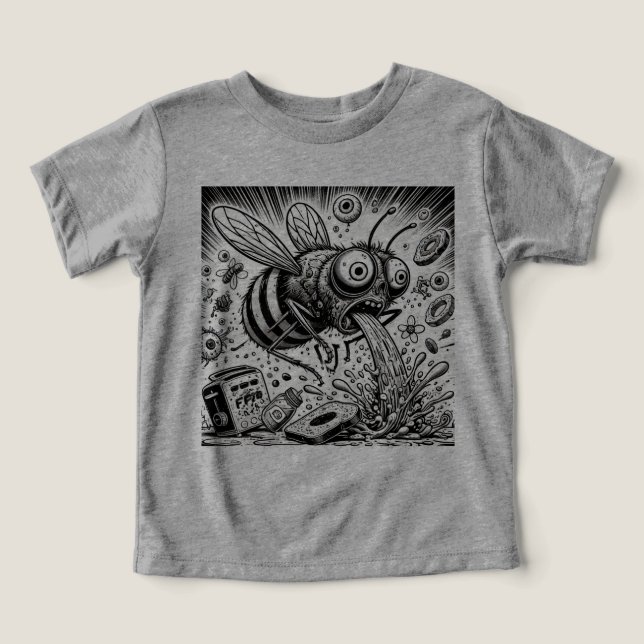 The Breakfast Barf Battle Toddler T-shirt (Design Front)