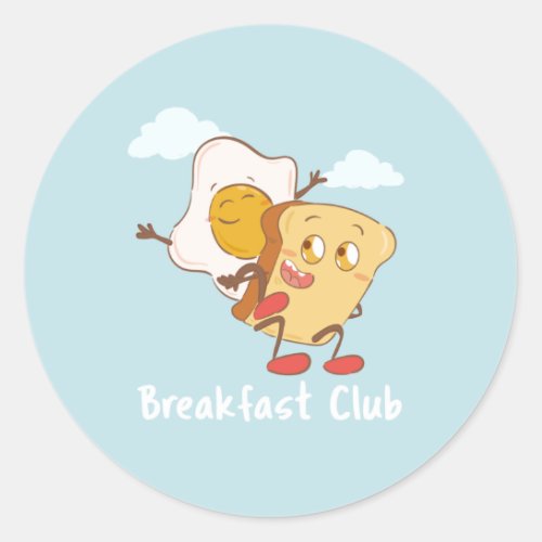 The Breakfast Club _ Funny Food Classic Round Sticker