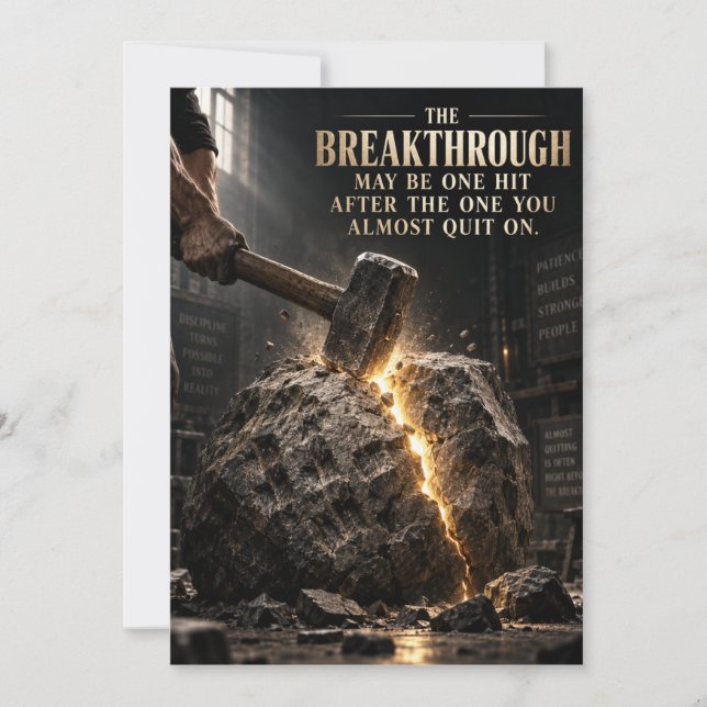 The Breakthrough Note Card (Front)