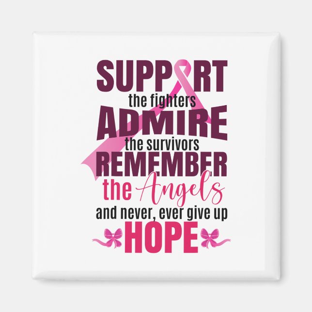 The Breast Cancer Fighters Breast Cancer Awareness Magnet (Front)