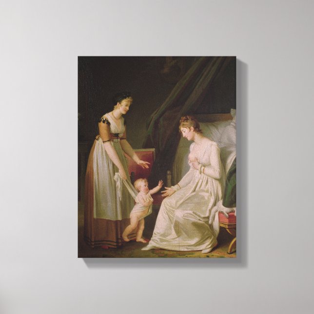 The Breastfeeding Mother Canvas Print (Front)