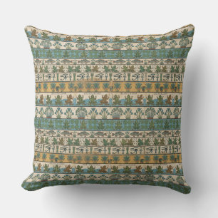 The Breath of the Mud: Heqet Abundance Frog Throw Pillow