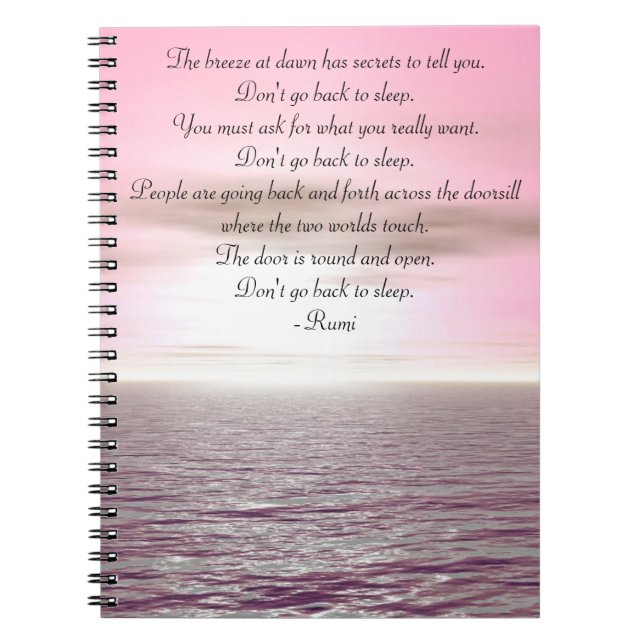 The Breeze at Dawn Rumi Manifestation Journal (Front)