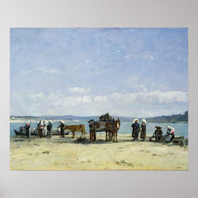 The Breton Fishermen's Wives, 1870-73 (oil on pane Poster (Front)