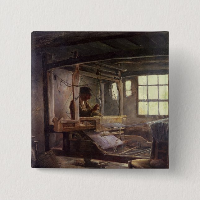 The Breton Weaver, 1888 Pinback Button (Front)