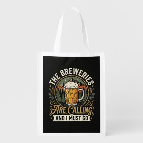 The Breweries are Calling and I Must Go Grocery Bag