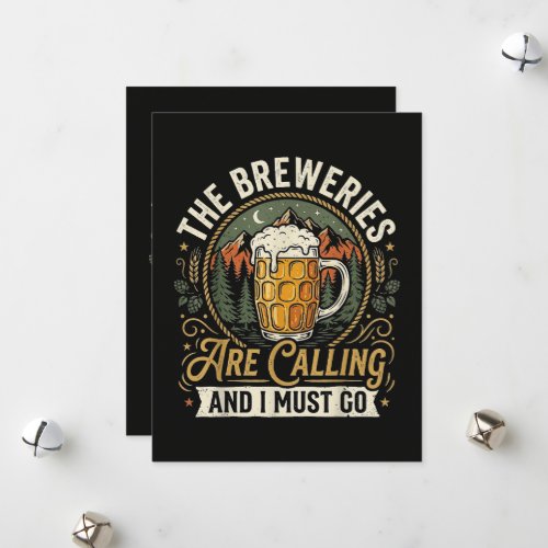 The Breweries are Calling and I Must Go Holiday Card