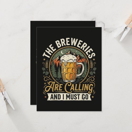 The Breweries are Calling and I Must Go Invitation