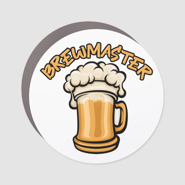 The Brewmaster Need a Beer Mug Car Magnet (Front)
