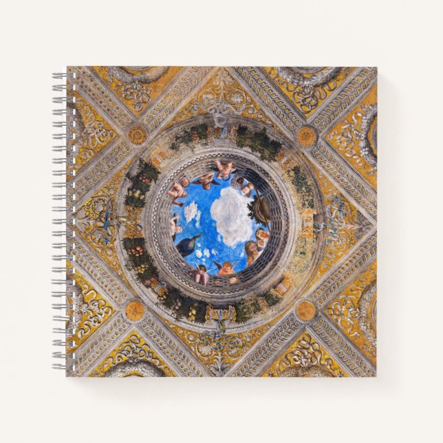 The Bridal Chamber, Ceiling by Andrea Mantegna  Notebook (Front)
