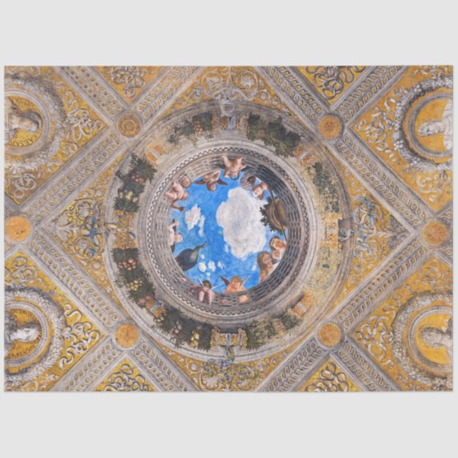 The Bridal Chamber, Ceiling by Andrea Mantegna  Tissue Paper (Front)