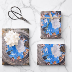 The Bridal Chamber, Ceiling by Andrea Mantegna  Wrapping Paper Sheets