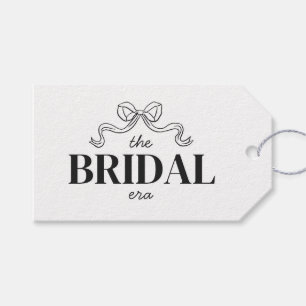 The Bridal Era Ribbon Bow Sketch Wedding Shower Gift Tags