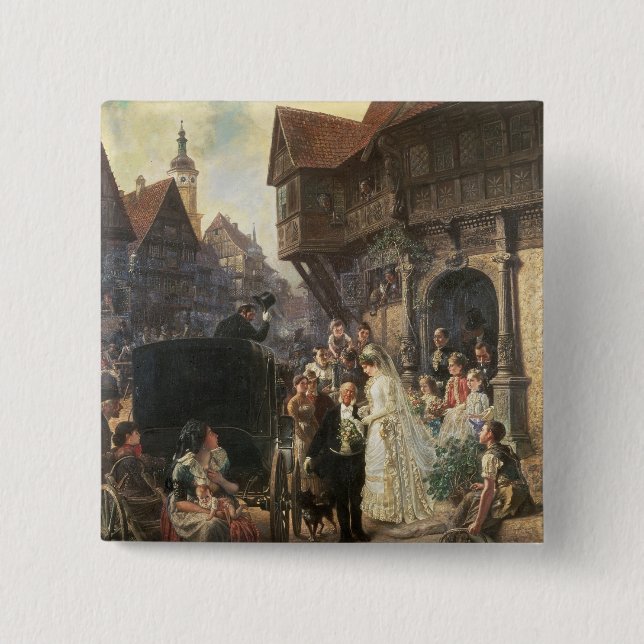 The Bride, 19th century Pinback Button (Front)