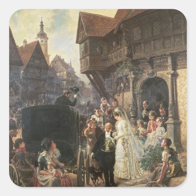 The Bride, 19th century Square Sticker (Front)