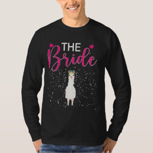 The Bride Alpaca Llama Bachelorette Groom Married T-Shirt