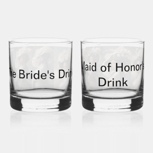 The Bride and Maid of Honor Whiskey Glass
