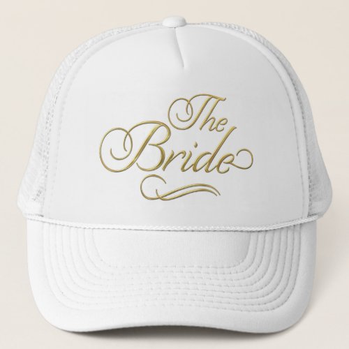 The Bride Baseball Hat Gold