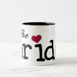 The Bride Black with Red Heart Two-Tone Coffee Mug