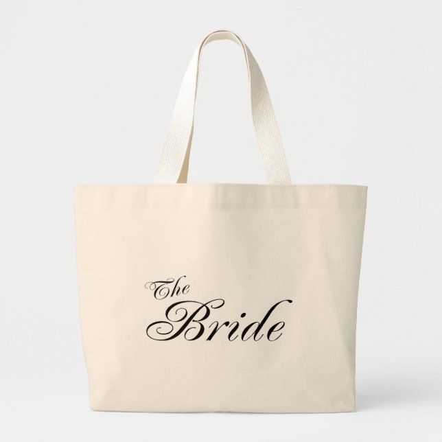 The Bride (Blk) Large Tote Bag (Front)